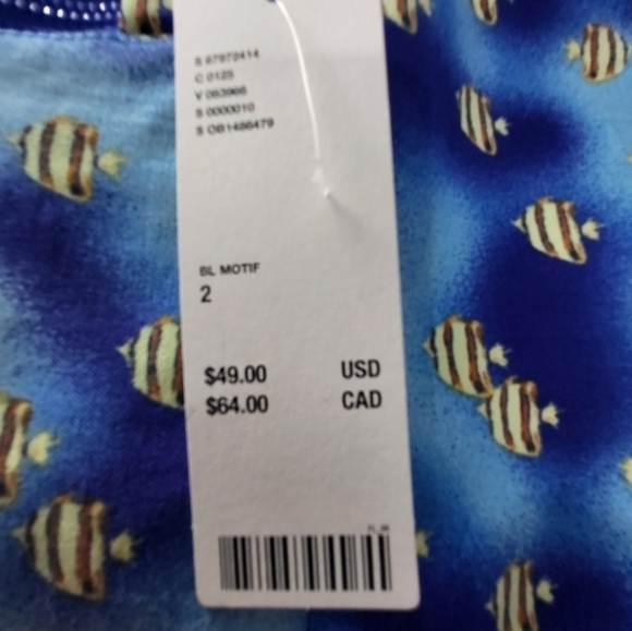 Urban Outfitters Fish Swim Shorts Size 2 - Picture 7 of 11